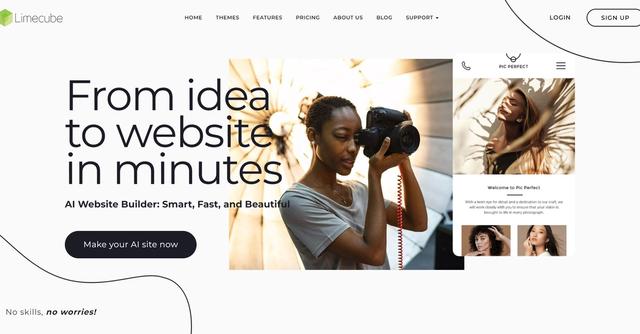 Limecube - Limecube's AI Website Builder is a powerful tool that allows users to create professional websites in minutes