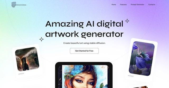 Mancoding - Creates custom digital art from text inputs.
