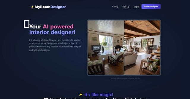 MyRoomDesigner - Visualized online interior design.