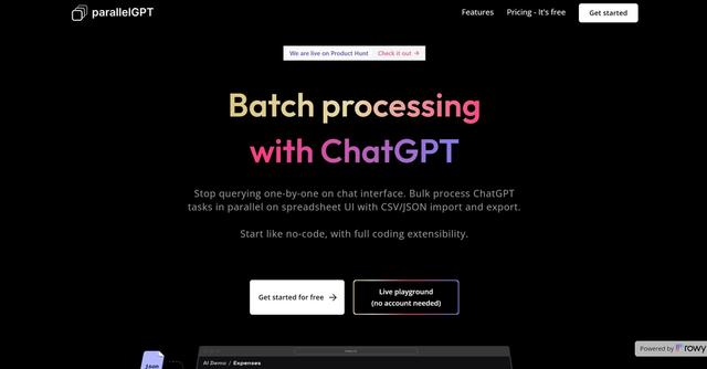ParallelGPT - Bulk processing ChatGPT on spreadsheets.
