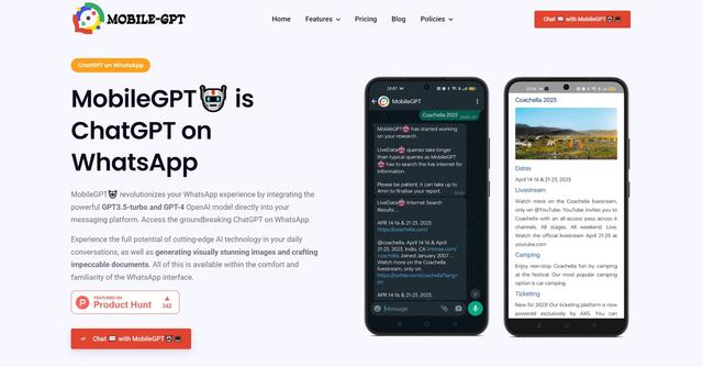 MobileGPT - Docs and on-the-go comms personalization assistant.