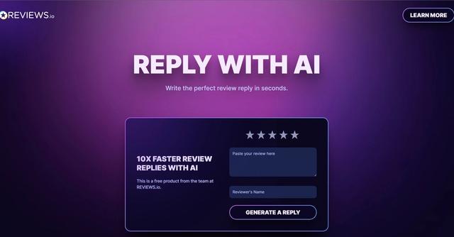 Reviews.io - Reviews.io is a free tool that uses AI to help businesses respond to customer reviews quickly and efficiently.