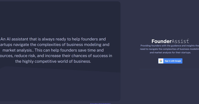 FounderAssist - An assistant for Startup Founders