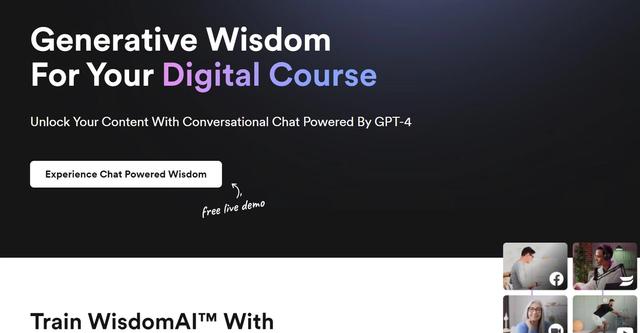 Wisdomai - Conversational chat for digital courses powered by GPT-4