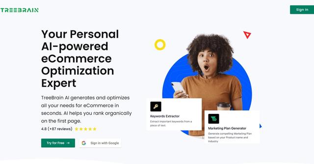 TreeBrain.ai - Optimized content generation for eCommerce platform.