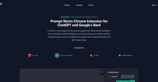 Prompt Storm - Improved ChatGPT with managed prompts.