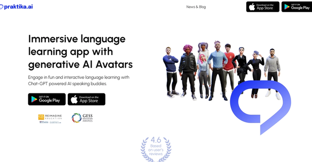 Praktika ai - Immersive language learning app with generative AI Avatars