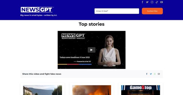 NewsGPT - News curation and distribution services.