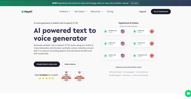 PlayHT - AI voice generator & realistic text to speech (TTS)