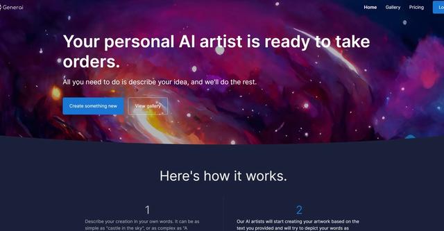 Generai - Creative Platform for Transforming Ideas into Artwork.