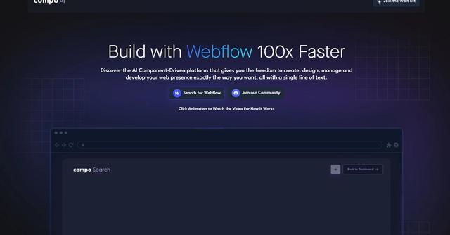 Compo AI - Build with Webflow 100x Faster