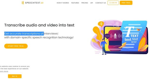 SpeechText.AI - Automatically transcribe audio and video files into text with human accuracy.