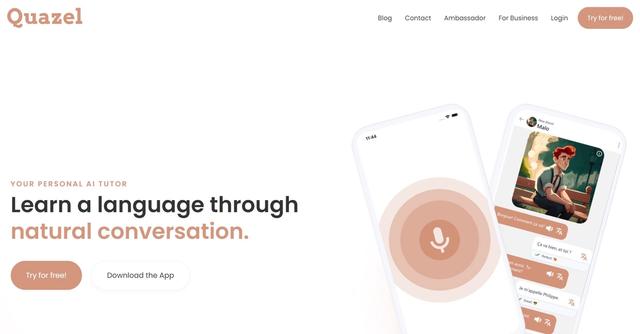 Quazel - Quazel is a language learning app that helps users achieve conversational fluency in foreign languages