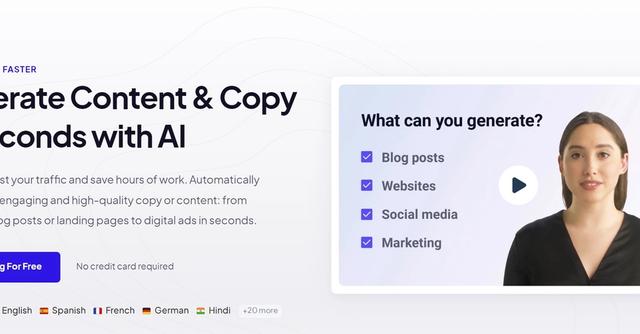 Copymatic - Automate content creation with AI to save time and increase traffic.