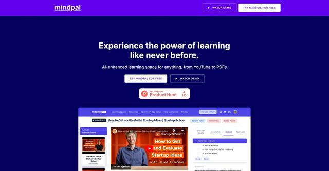 MindPal - Enhanced online learning with interactive support.