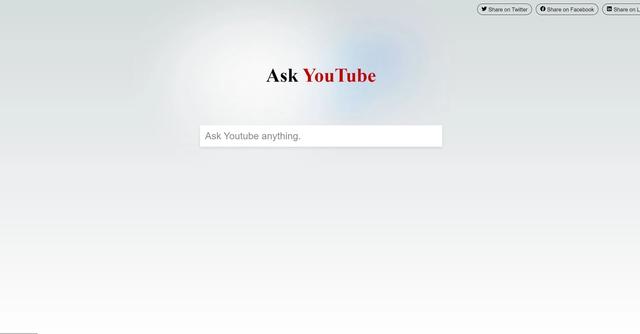 Askyoutube - AskYoutube is an AI-powered tool that allows users to ask, search and discover content from Youtube
