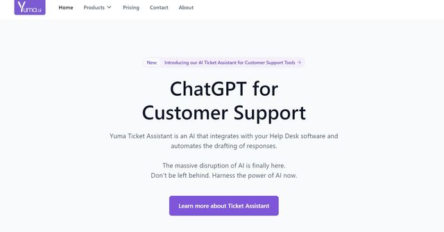 Yuma - ChatGPT for Customer Support