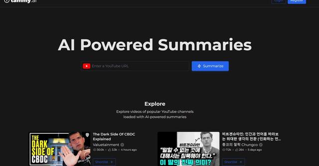 Tammy AI - YouTube summaries for free. 10x your learning speed today!