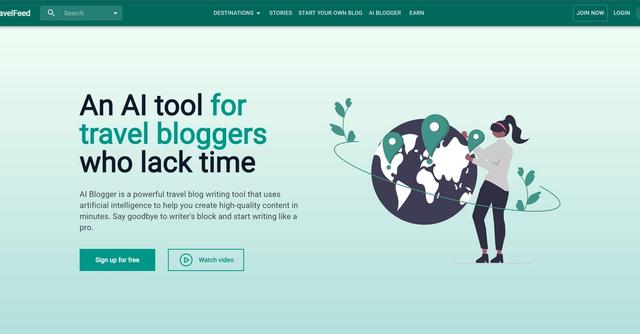 TravelFeed - An AI tool for travel bloggers who lack time