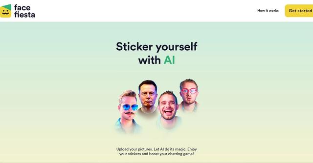 FaceFiesta.io - Make AI Stickers of Yourself. Boost your chat game!