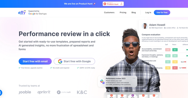 Effy - Free performance management software for employee feedback, reviews, and development plans.
