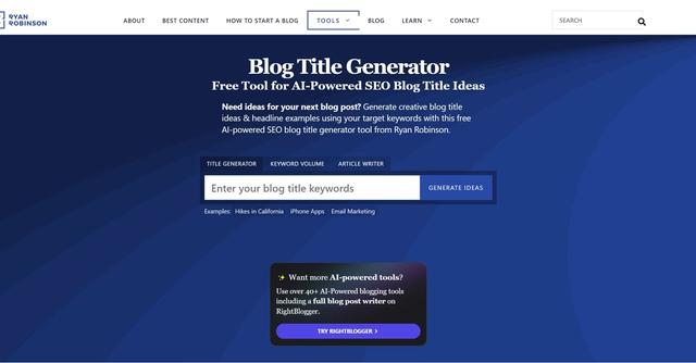 Blog Title Generator - Blog Title Generator is a free AI-powered tool that generates creative and catchy blog title ideas based on top-ranking titles in Google search results.