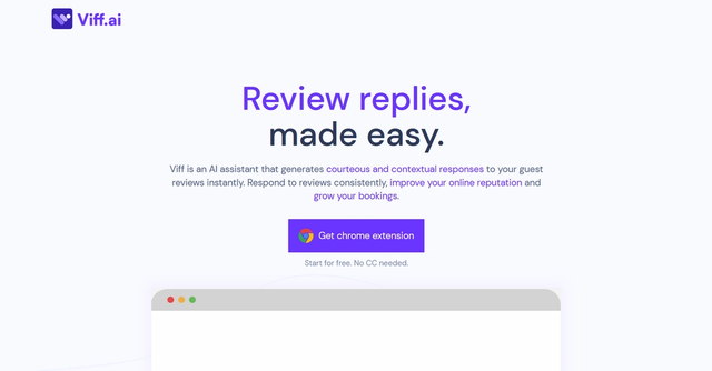 Viff.ai - Hotel Review Replier