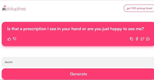 AI Pickup Lines Generator - AI-generated pickup lines.