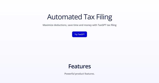 TaxGPT - Maximize deductions, save time and money with TaxGPT tax filing