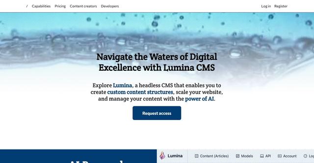 Lumina CMS - Manage your content with the power of AI