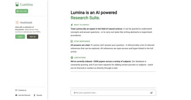 Lumina - Lumina is an AI powered Research Suite.
