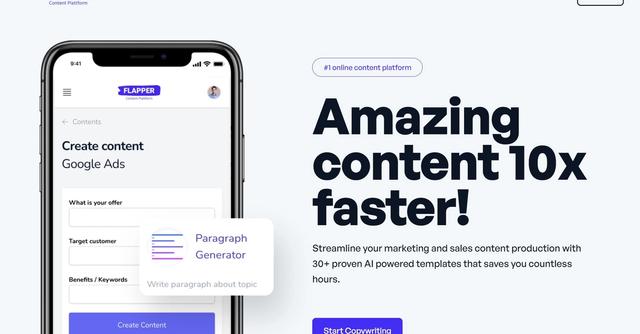 Flapper.ai - Streamline marketing and sales content production