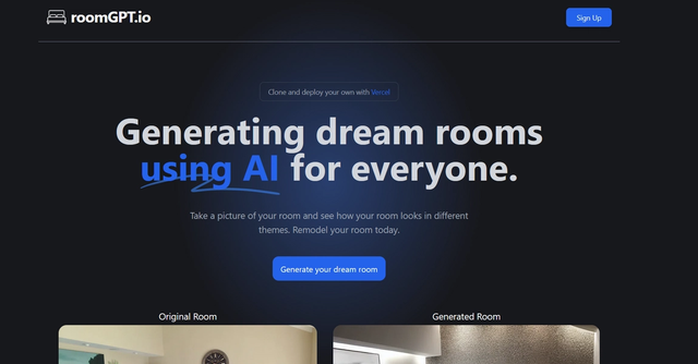 RoomGPT - Generating dream rooms using AI.
