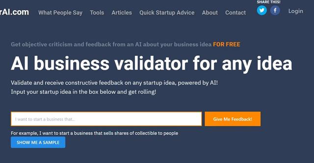 Validator AI - Get feedback to validate & improve startup ideas