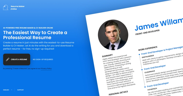 ResumeMaker - ResumeMaker is a tool that enables users to create professional resumes quickly and effortlessly.