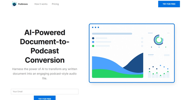 Podbrews - Podbrews is an AI-driven platform that transforms written content into engaging podcast-style audio files.