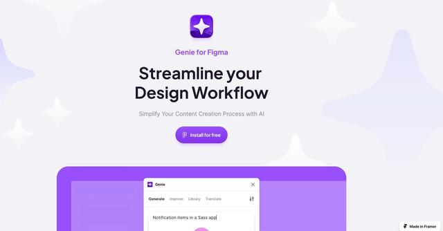Genie - Figma - Simplify Your Design and Content Creation Process