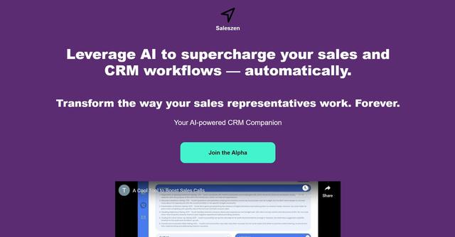Sales Zen - Leverage AI to supercharge your sales and CRM workflows — automatically.