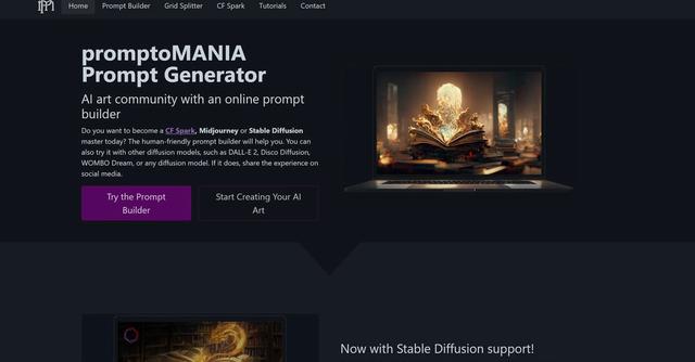PromptoMANIA - Generate creative AI art prompts for stunning, detailed, and reproducible images.