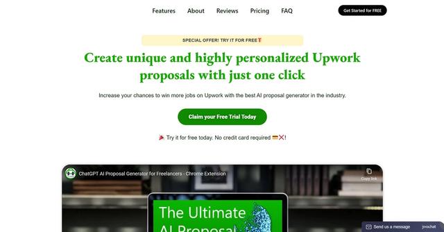 Proposalgenerator - Create unique and highly personalized Upwork proposals with just one click