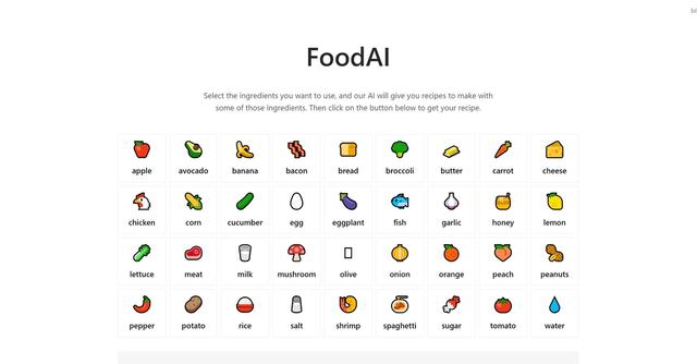 FoodAI - FoodAI is a web application that leverages AI technology to generate cooking recipes.