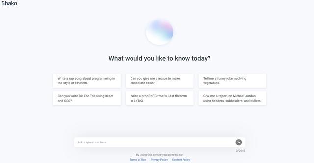 Shako - An AI-powered conversation platform for answering diverse queries and providing assistance