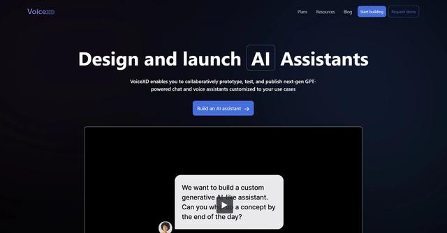 VoiceXD - Design and build custom AI Assistants
