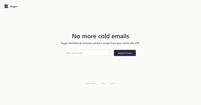 Auger - Auger identifies & removes outreach emails from your inbox with GPT.