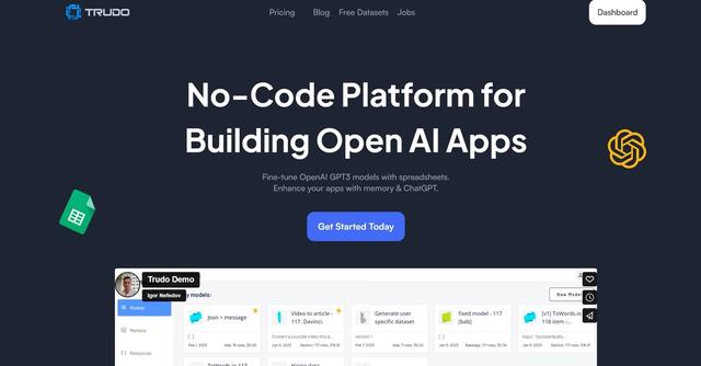 Trudo - Developing Open AI Apps with No-Code with Trudo