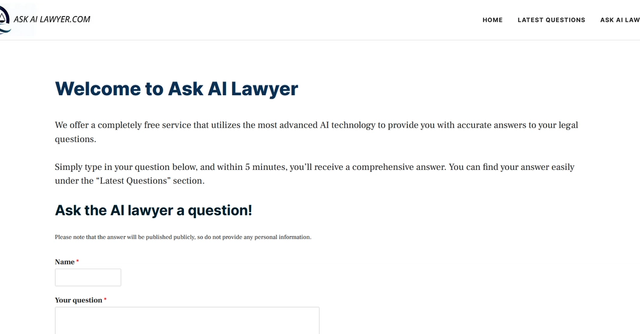 Ask AI Lawyer - Free legal AI advice within 5 minutes