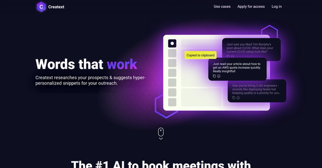 Creatext - Creatext helps you research & write personalized emails & LinkedIn messages quickly.