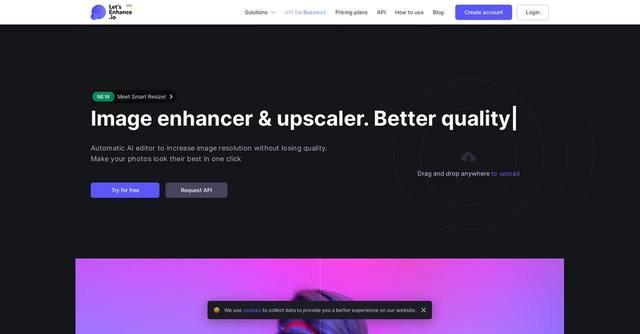 Let's Enhance - AI editor to enhance & upscale images without losing quality.