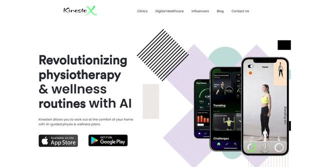 KinesteX - KinesteX is an AI-powered fitness and physiotherapy app that offers personalized workouts, real-time feedback, and monitoring by health instructors.