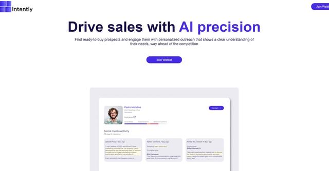 Intently - Personalizes outbound outreach to buying prospects.